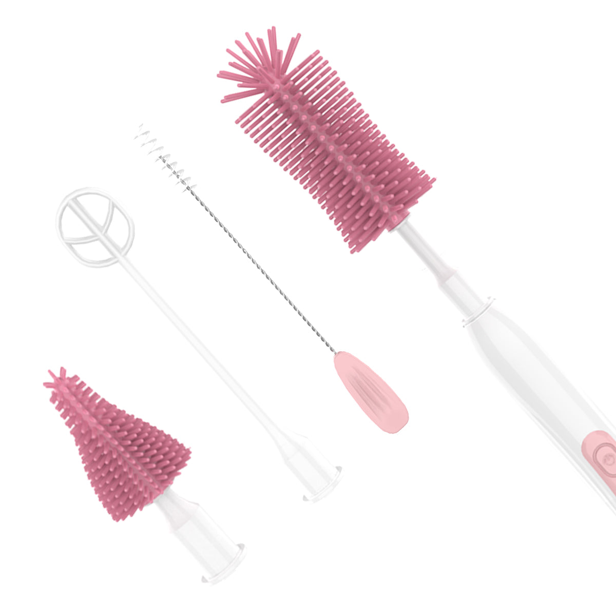 Electric bottle brush pink set display