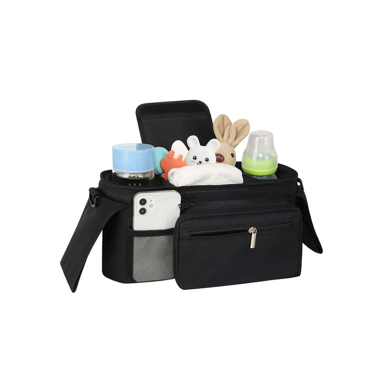 MomMed universal stroller organizer front view