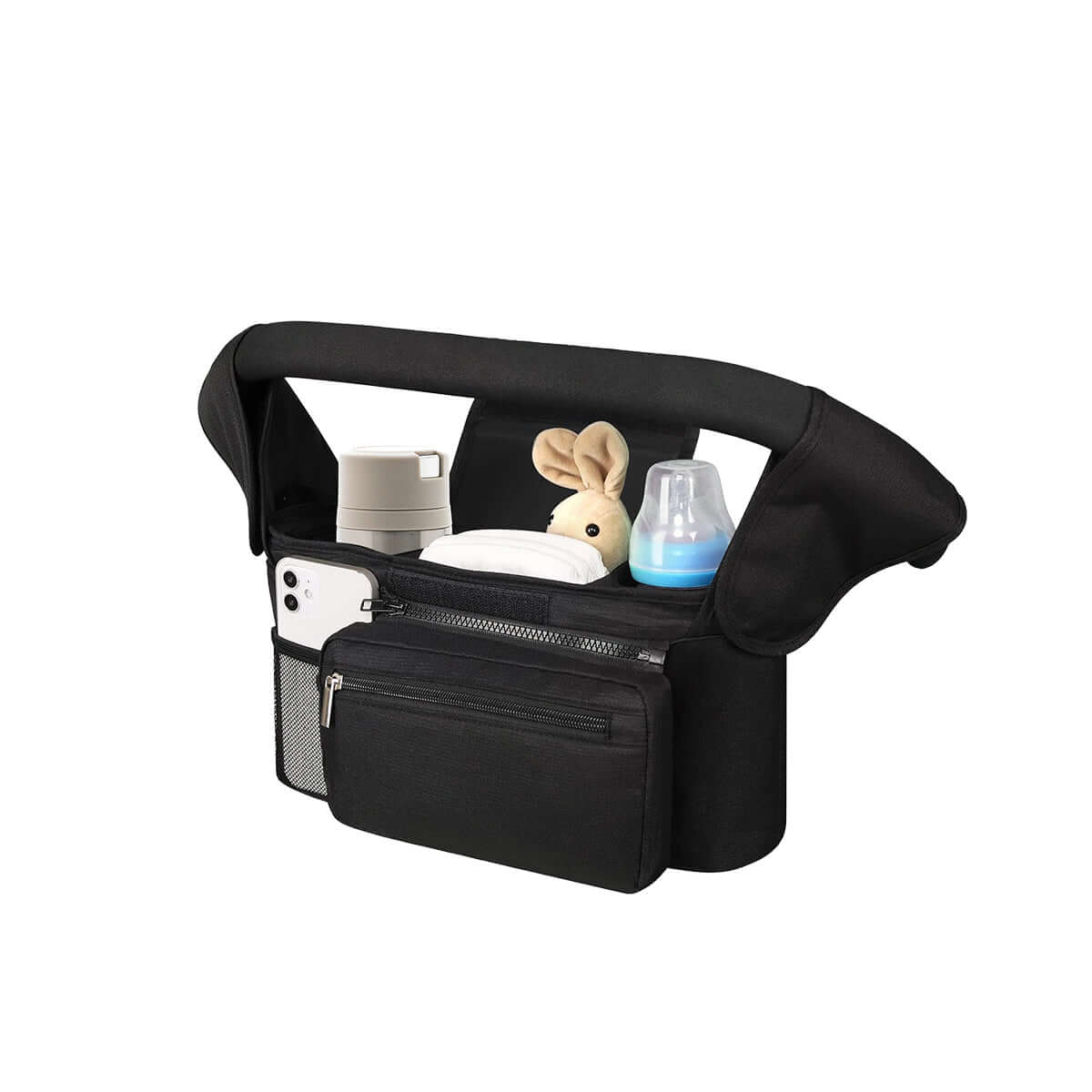 MomMed universal stroller organizer side view