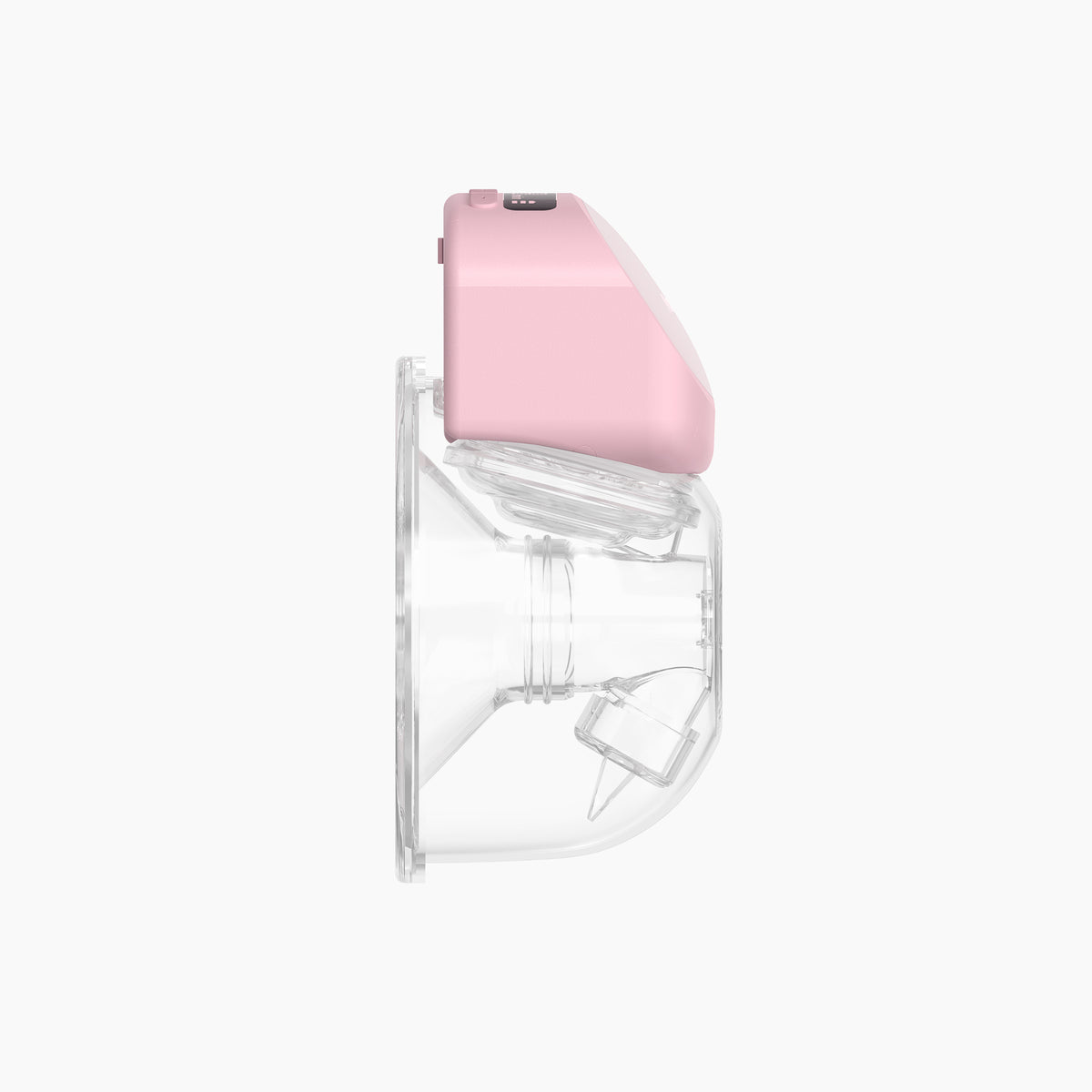 S10 Pro Double Wearable Breast Pump side view- Aurora Pink | MomMed