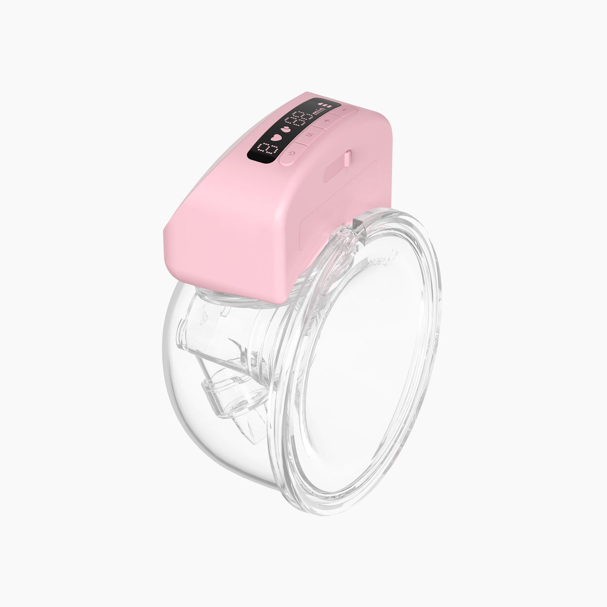 S10 Pro Double Wearable Breast Pump side top view- Aurora Pink | MomMed