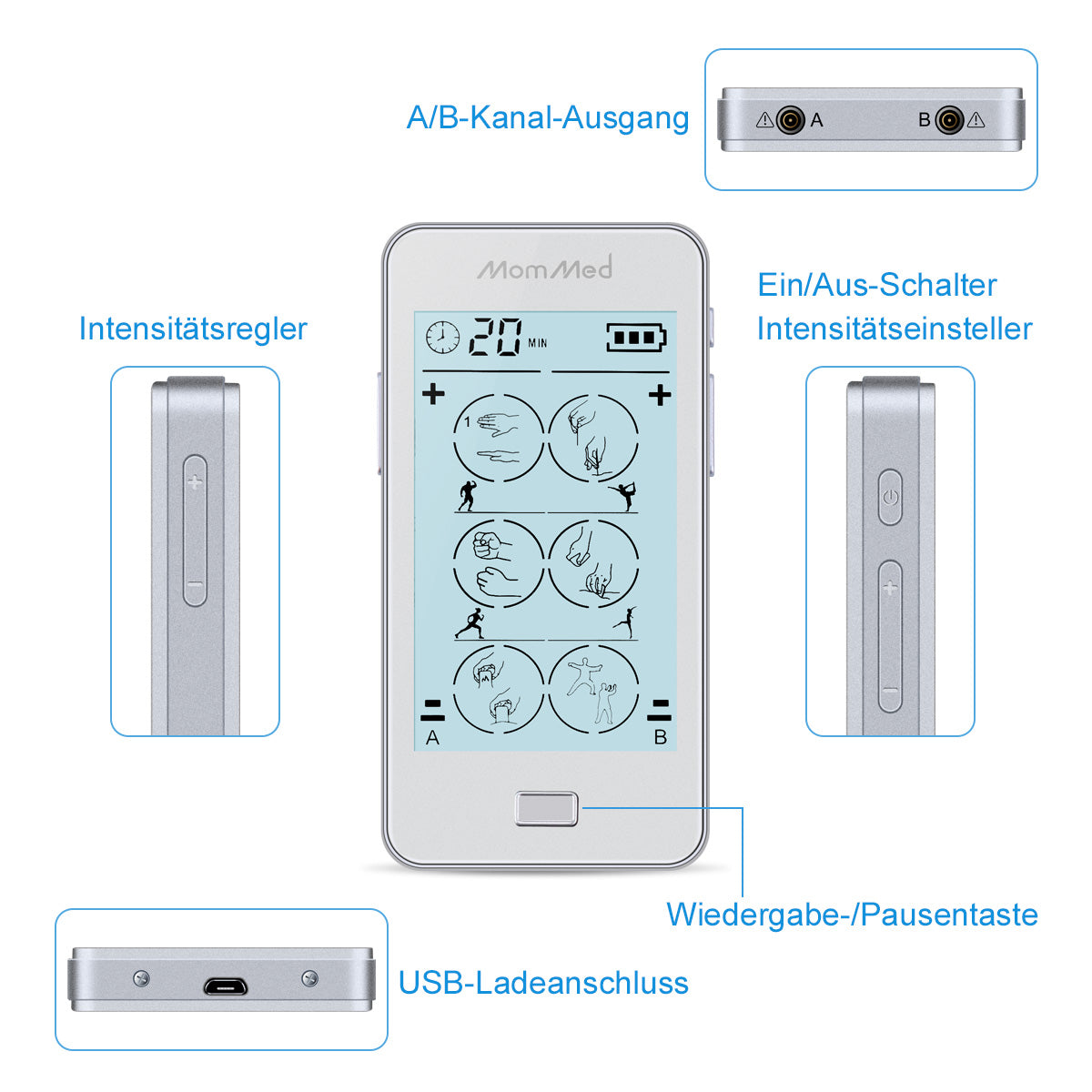 EMS Muscle Stimulator with Touch Screen