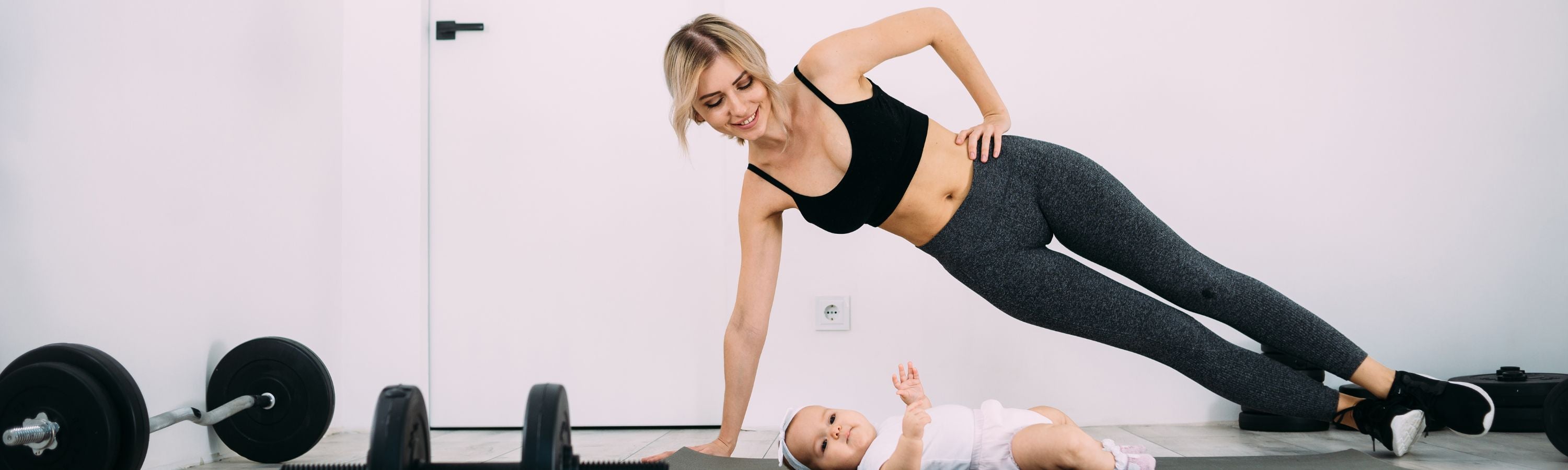 Mommy is exercising