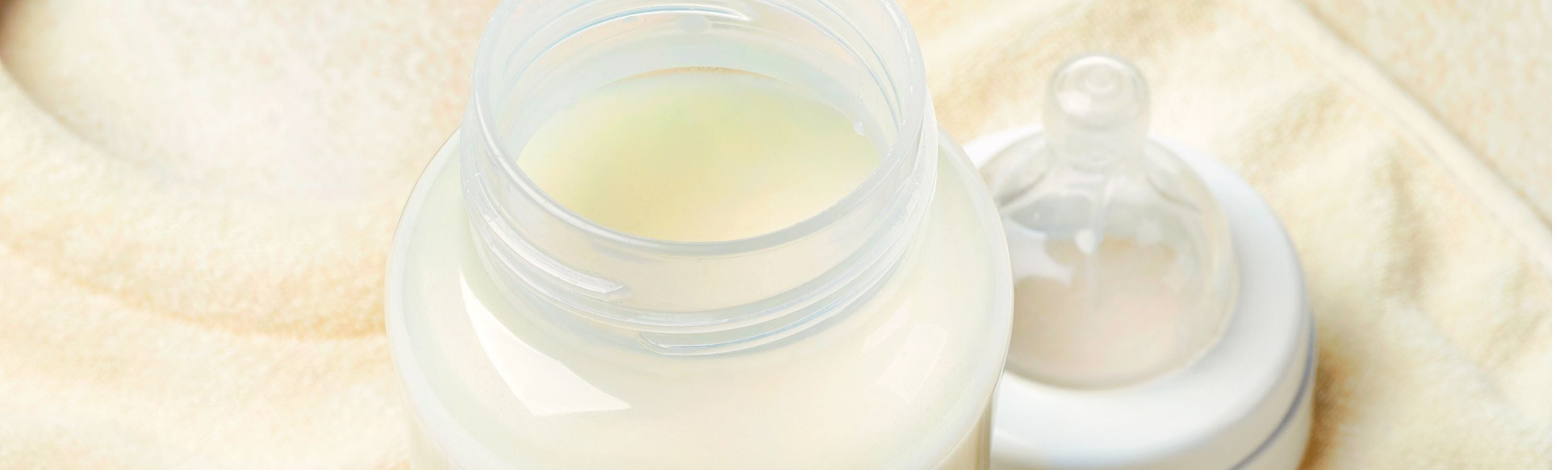 Breast milk on the table