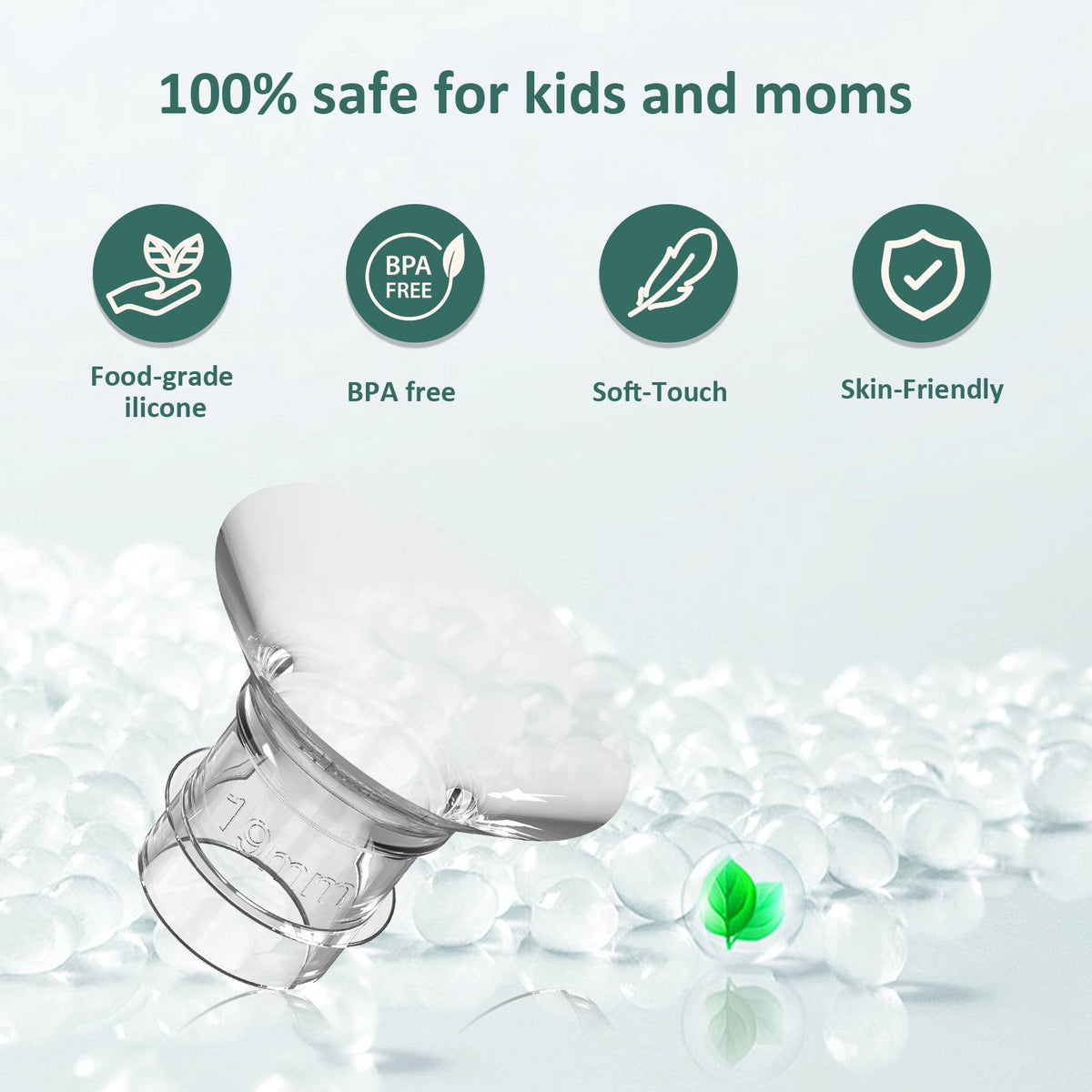 MomMed S33 Luma Breast Pump Accessories - Flange Inserts, Duckbill Valve, Milk Collector Cup
