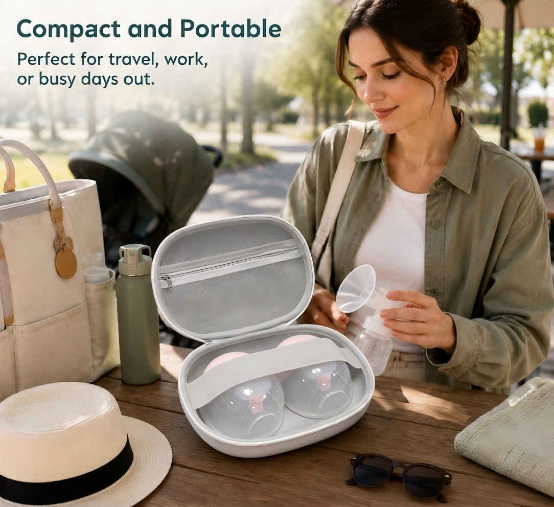 MomMed Maternity Nursing Hard Shell Breast Pump Carrying Case, Breast Pump Bag