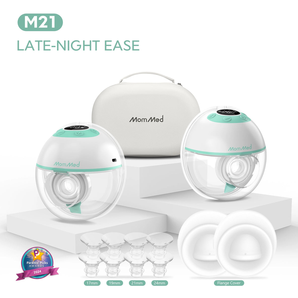 MomMed M21 Luma Double Wearable Breast Pump with Night Light