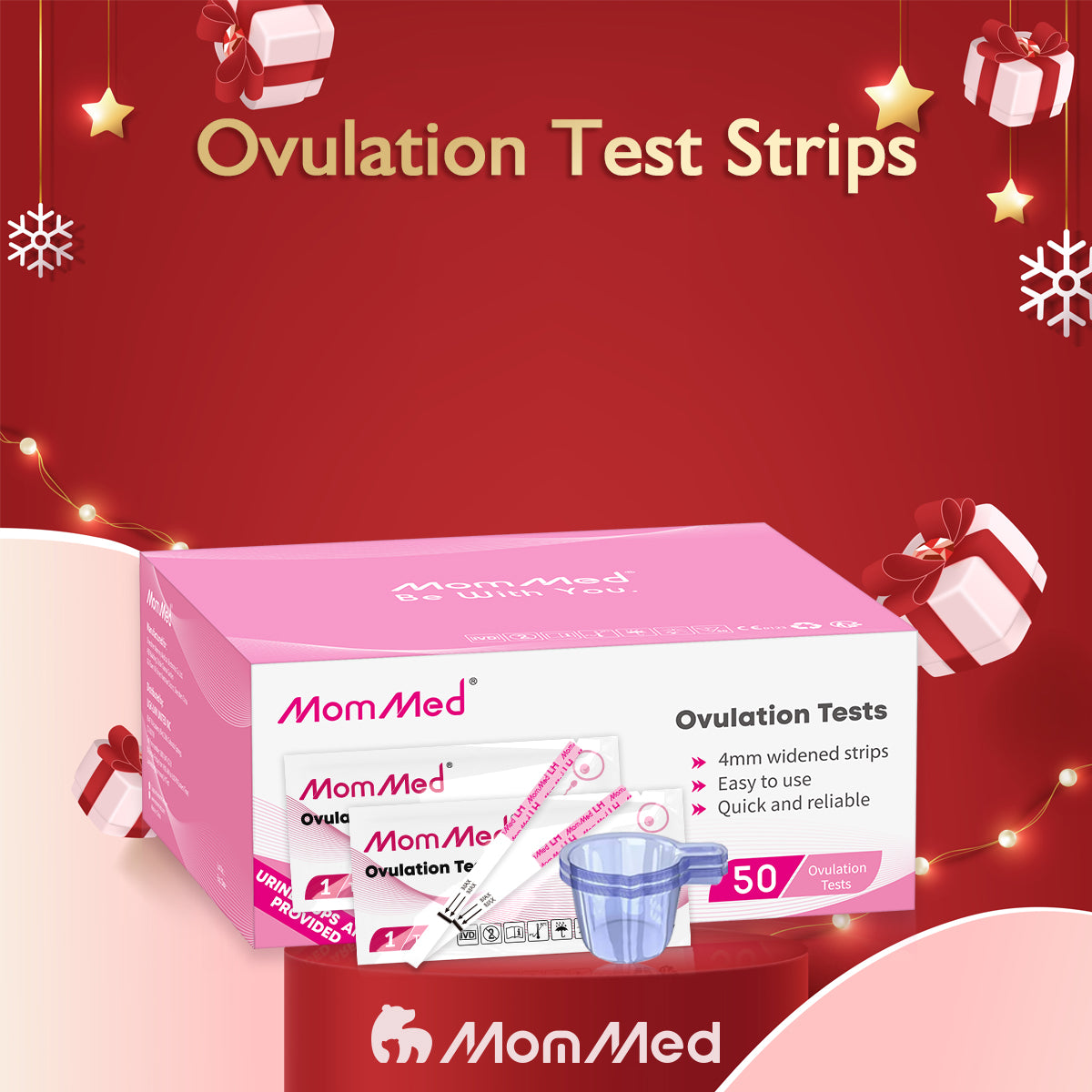 Ovulation test strips in a box