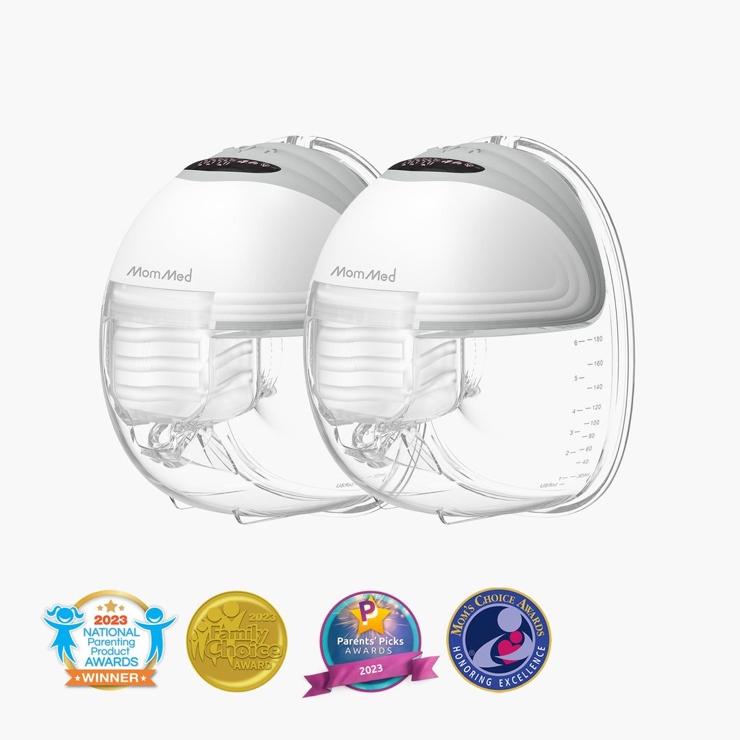 S21 Double Wearable Breast Pump- Tranquil Grey | MomMed