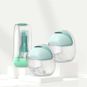 S21 Double Wearable Breast Pump and Electric Bottle Brush Cleaner Set