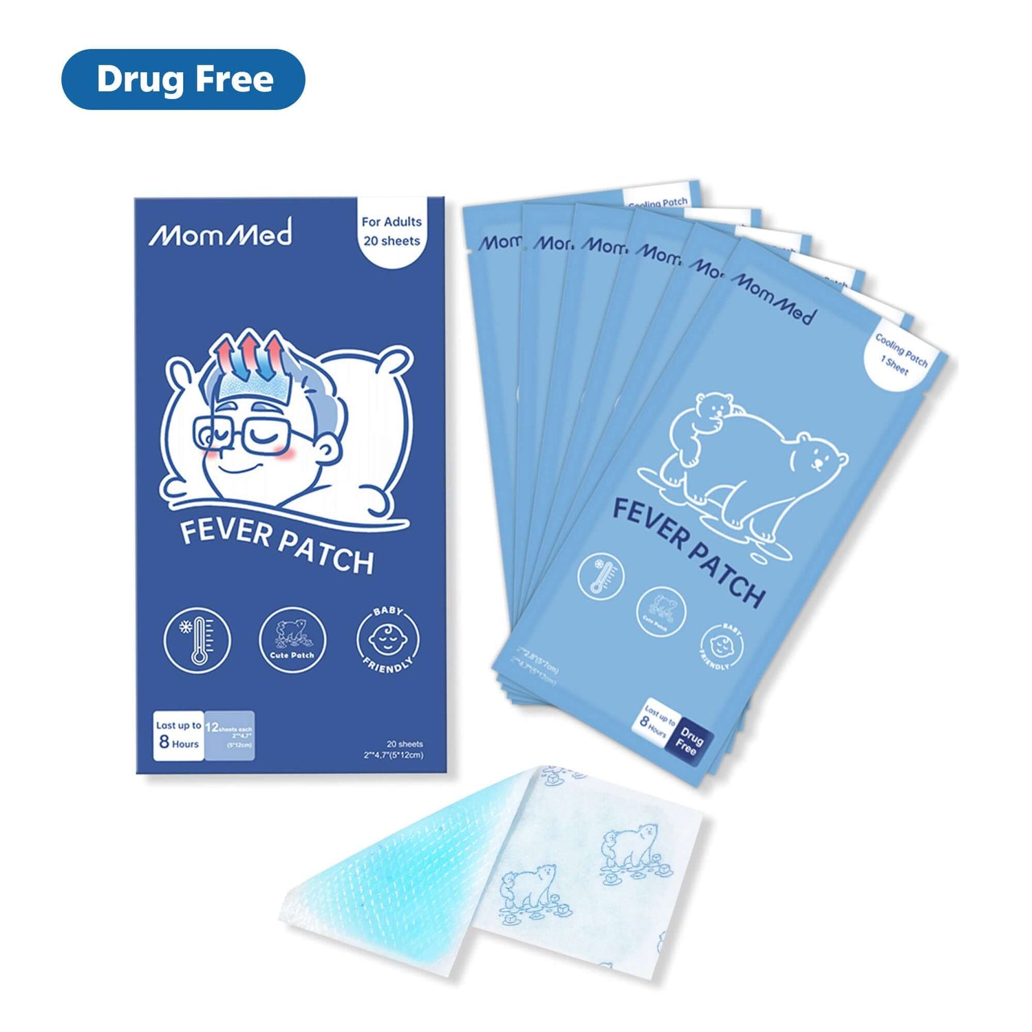 Adults Cooling Patch 20 Sheets | Mommed | Health