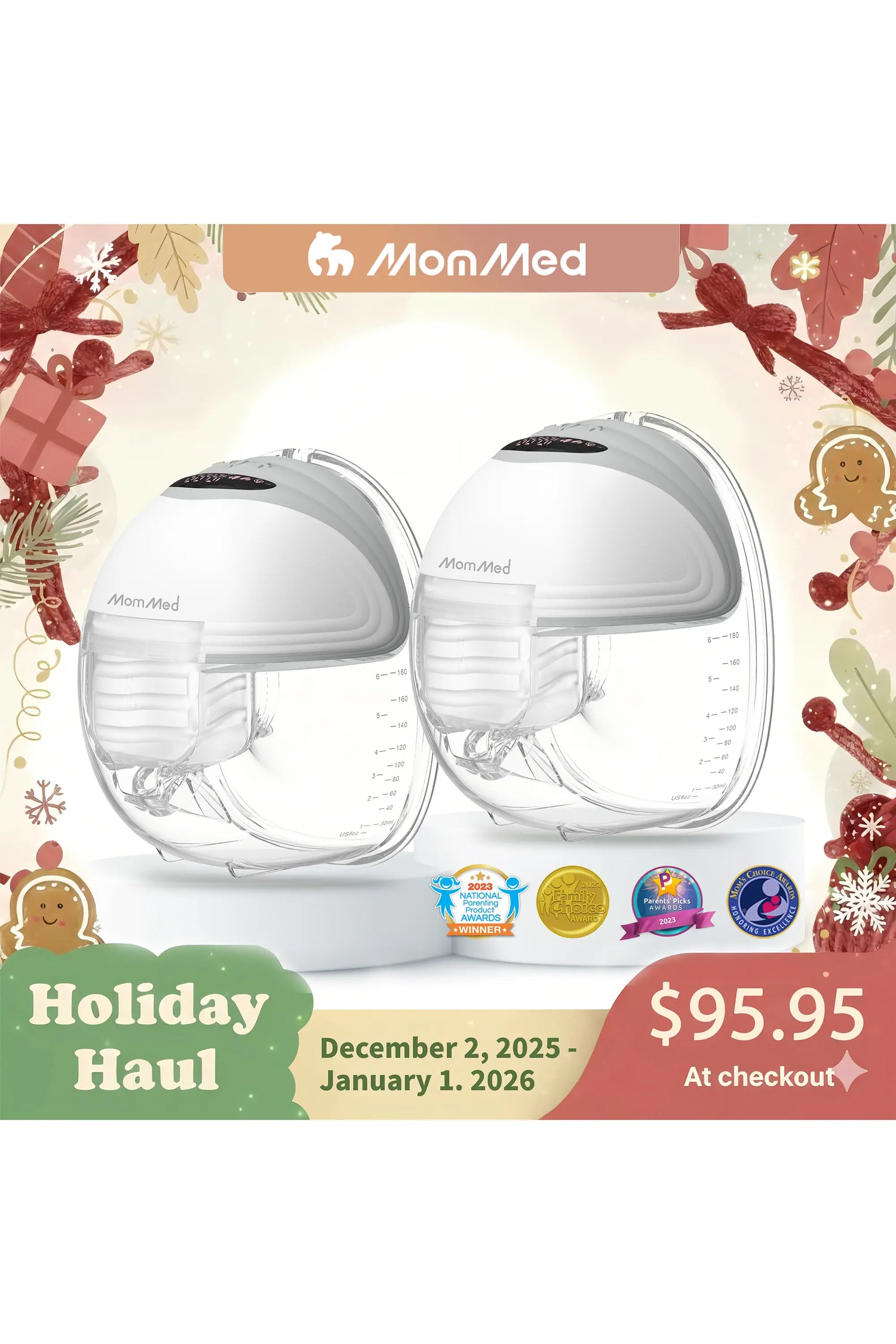 S21 Doppelte tragbare Milchpumpe - Tranquil Grey