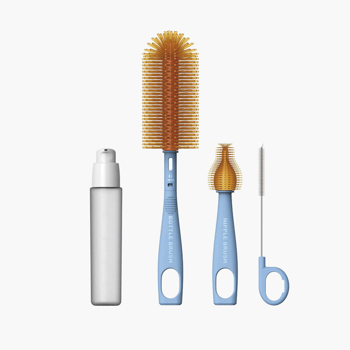 MomMed Portable Bottle Brush Kit four parts display