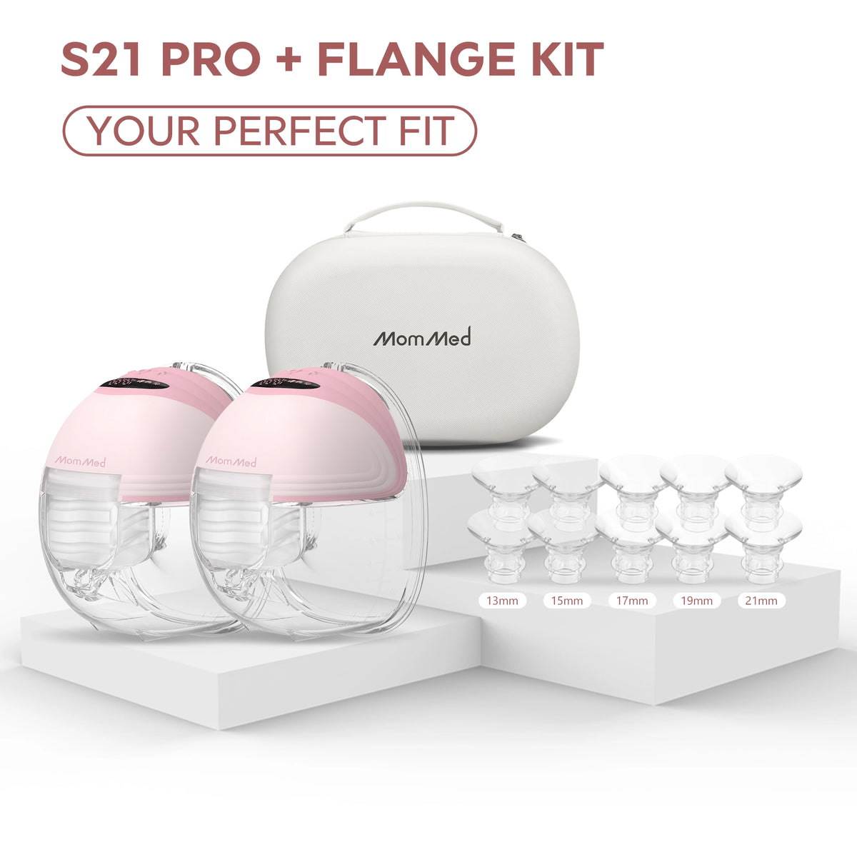 MomMed S21 Pro Wearable Breast Pump & Flange Sizing Kit