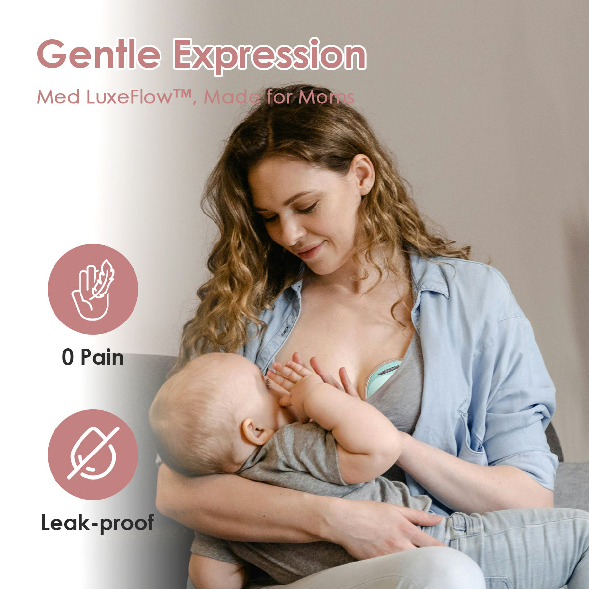 Extractor de leche portátil doble S21 - Gris tranquilo