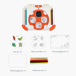 MomMed Children's Drawing Projector Toy Orange Version Multi-Function Display