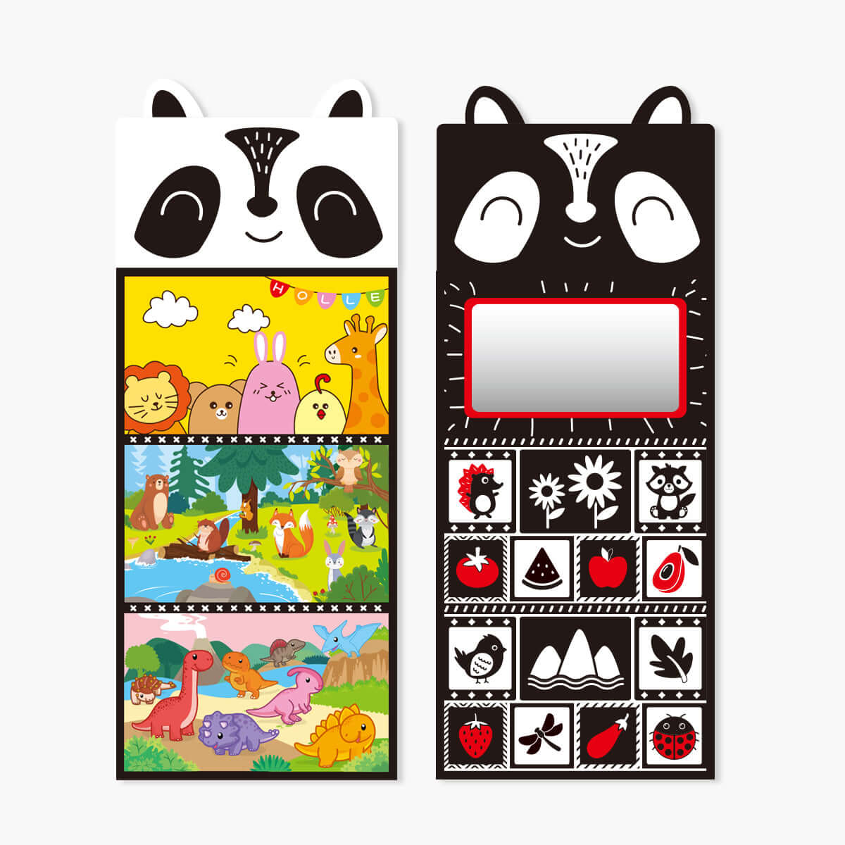 MomMed Baby Tummy Time Mirror and Cloth Book Kit
