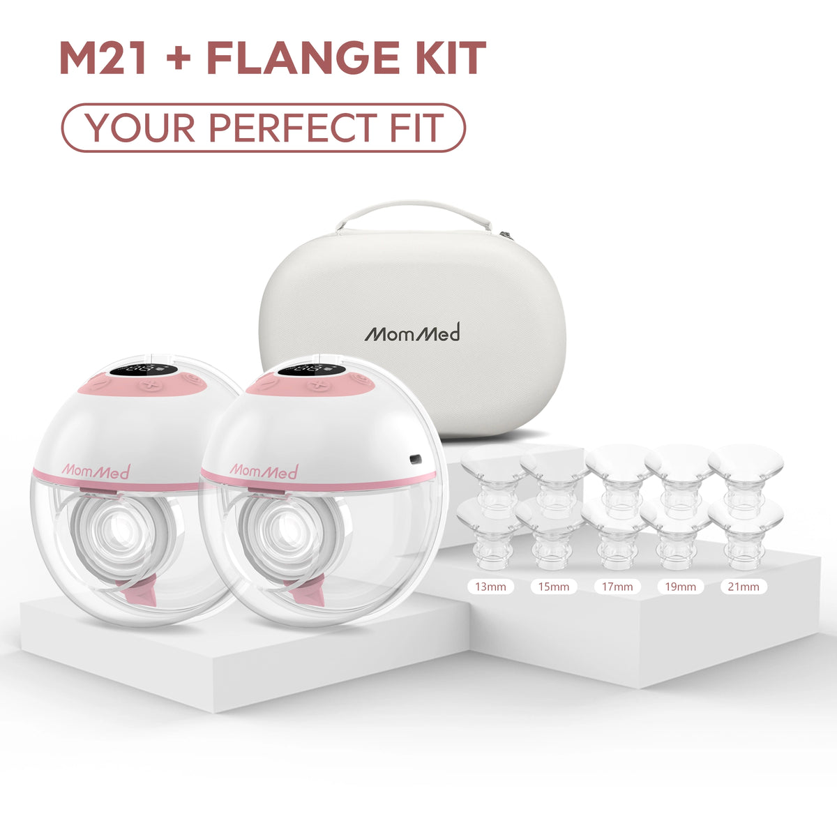 MomMed M21 Luma Double Wearable Breast Pump & Flange Sizing Kit