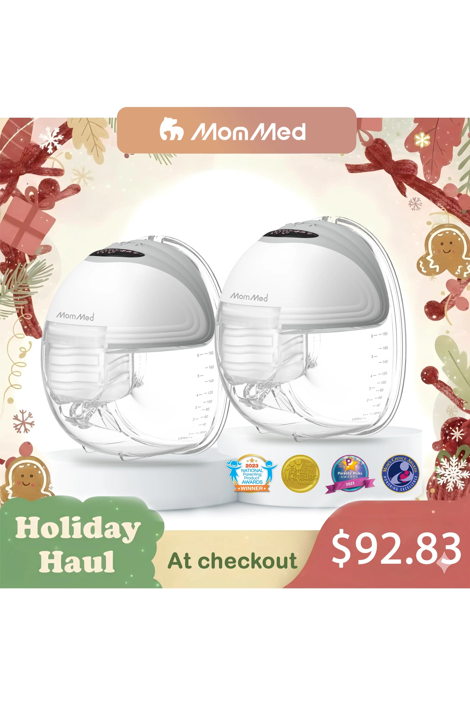 Extractor de leche portátil doble S21 - Gris tranquilo