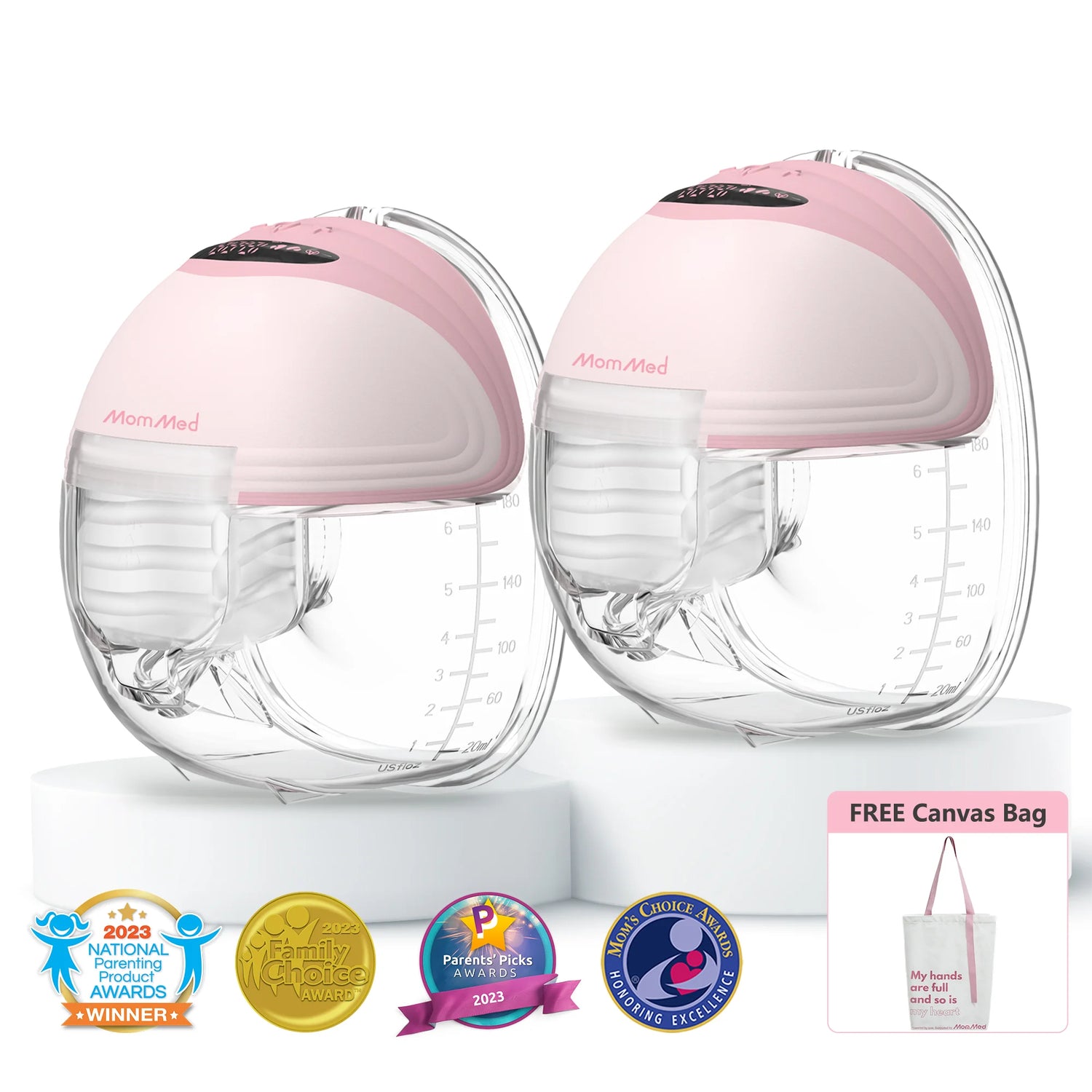 S21 Double Wearable Breast Pump-Aurora Pink