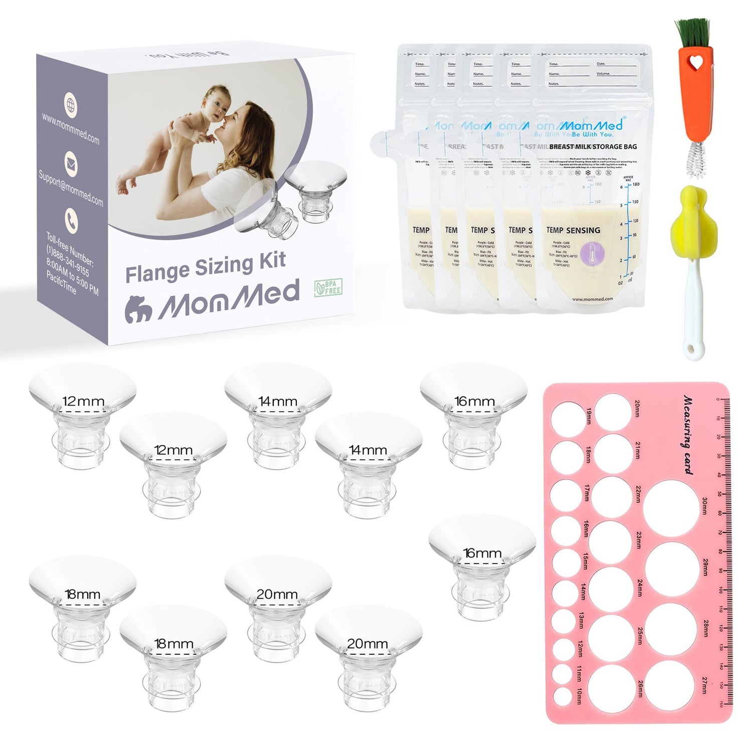 MomMed Flange Sizing Kit (10PCS) flange Inserts for 24mm Shields