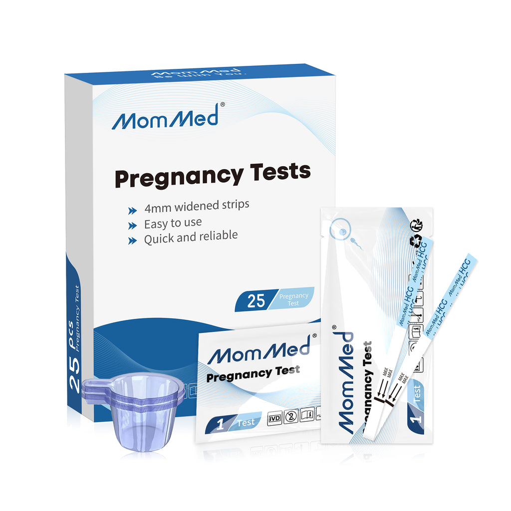  MomMed Pregnancy Test Strips, Home Pregnancy Test Kits,  55-Piece Pregnancy Test Strips with 55-Piece Urine Collection Cups; Quick  and Reliable Early Pregnancy Test Detection, Over 99% Accuracy : Health &  Household