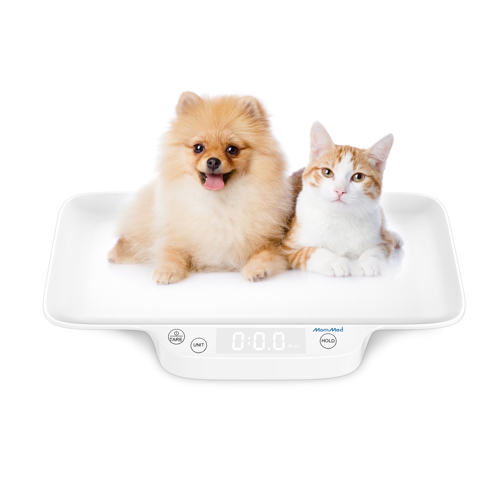 MomMed Pet Scale, Multi-Function Toddler Scale, Digital Pet Scale, Small  Animals Scale with Hold Function, Blue Backlight, Weight and Height Track  (29
