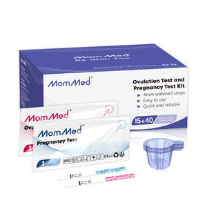 MomMed Ovulation and Pregnancy Test Strips Combo Kit 15+40