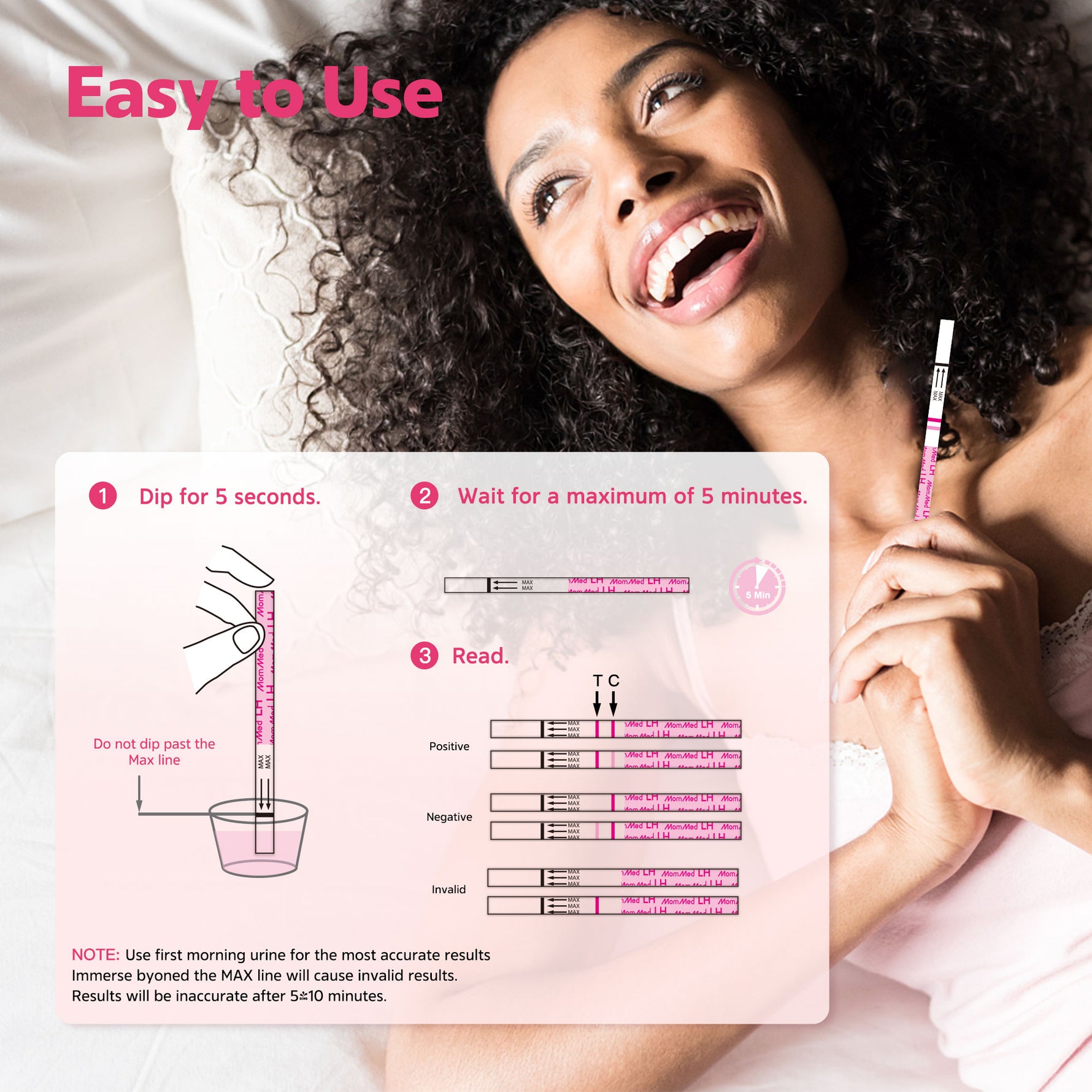 Ovulation test paper operation pictures