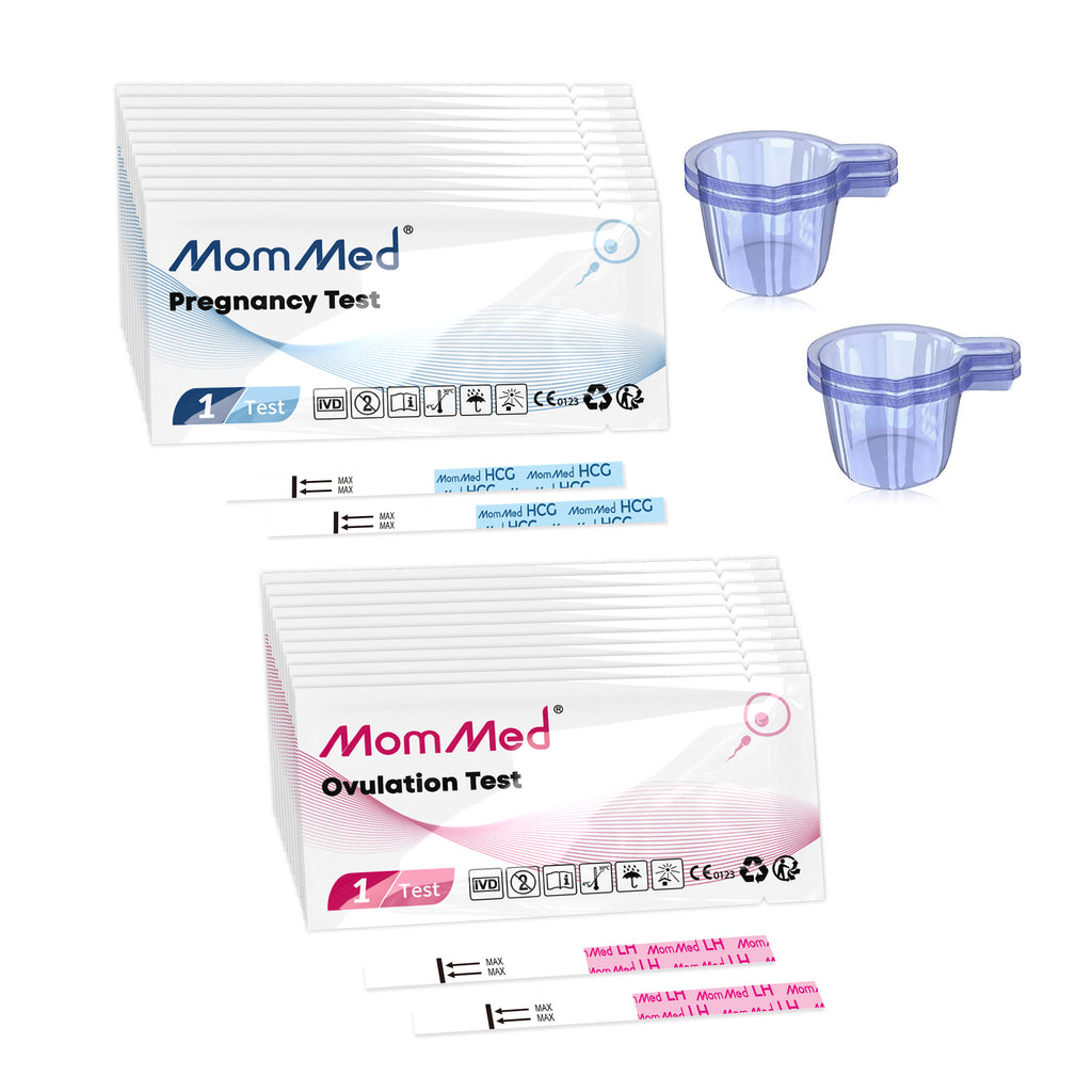 MomMed's Ovulation and Pregnancy Test Strips Combo Kit - HCG/LH