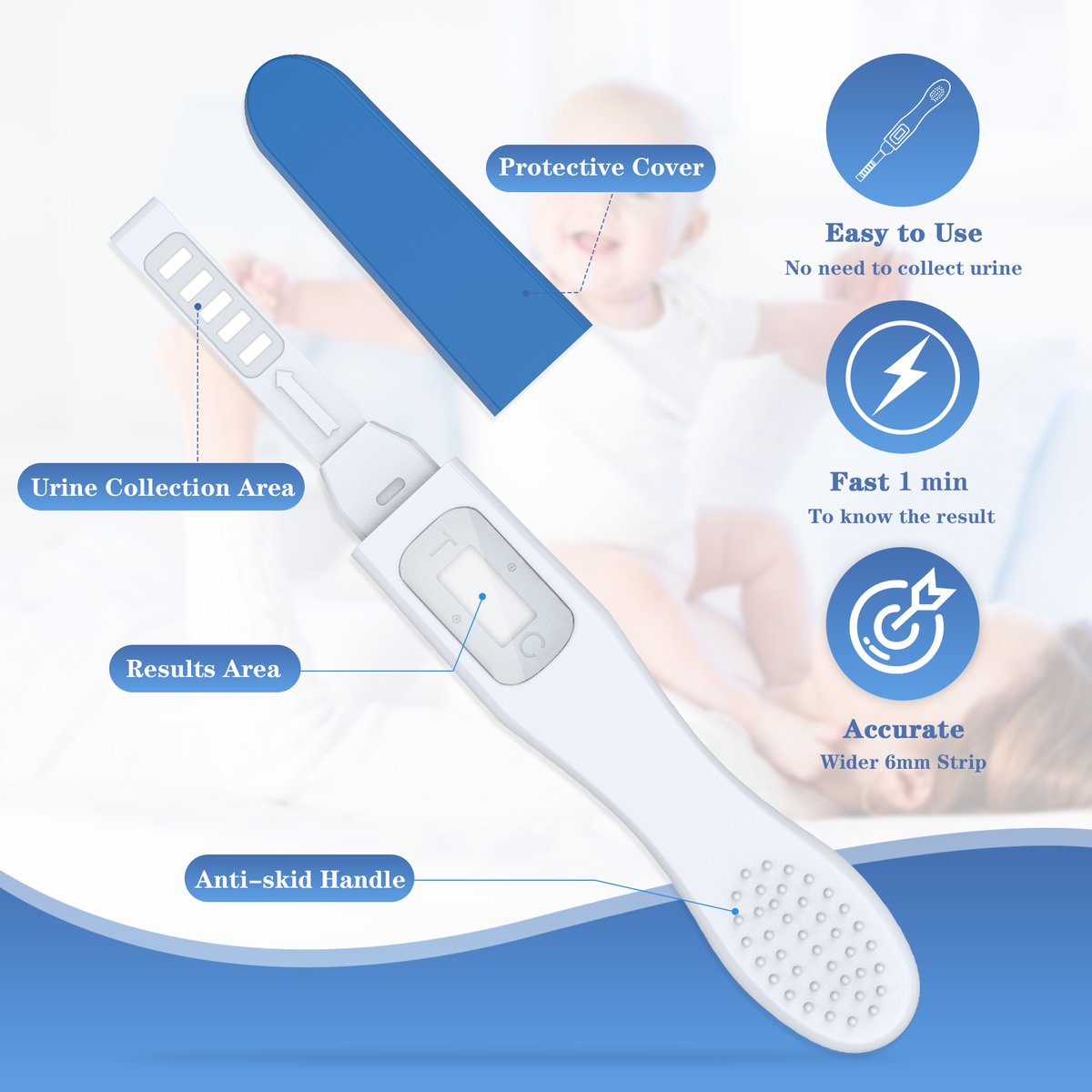 MOMMED Midstream Home Pregnancy Test - how to use it